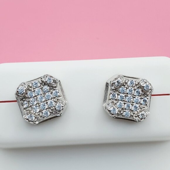 "925 Sterling Silver Cubic Zirconia Earrings, U19254570 - Picture 1 of 11